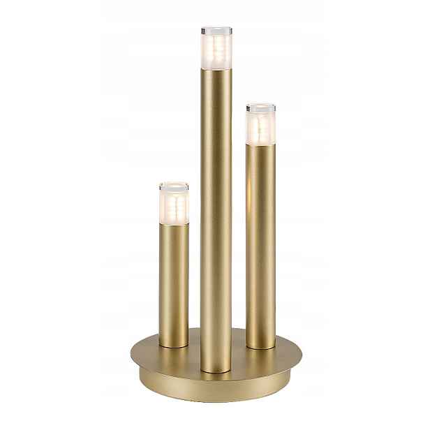 Stolní lampa noční zlatá kulatá glamour vertikální trubičky do obývacího pokoje Rabalux