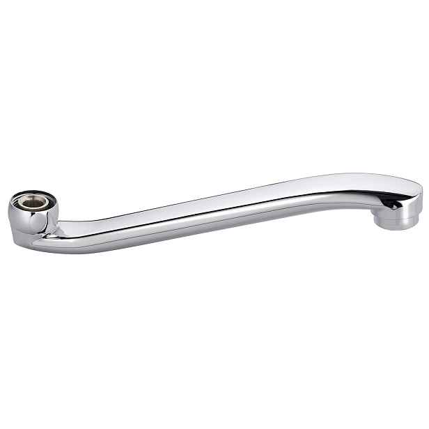 Aqualine Výtokové ramínko k baterii, 220mm, ploché zvýšené, chrom