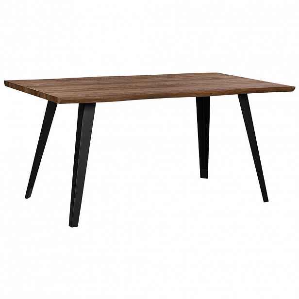 Beliani JÍDELNÍ STŮL 160/90/76 cm Tmavě hnědý, Černý Obdélníkový Witney