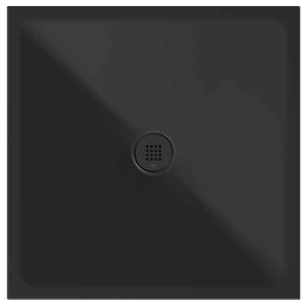 GSI Keramická sprchová vanička, čtverec 90x90x2cm, černá mat