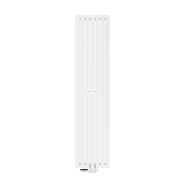 LuxeBath KOUPELNOVÝ radiátor Stella 370 × 1600 mm, bílý, s ventilem, průchozí provedení