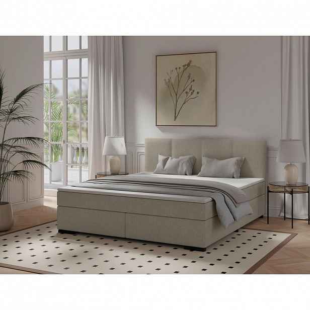 MID.YOU POSTEL BOXSPRING, 180/220 cm, béžová