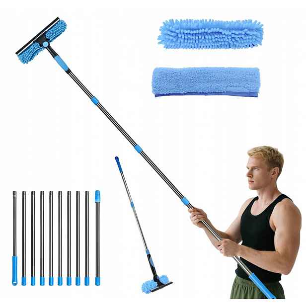 Mop Na Velká Okna Čistič Na Skla Zrcadel Nastavitelný 424 CM Stěrka