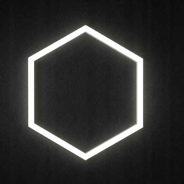 Sada Černých Led lamp Hexagon 1 42W 6500K studená bílá barva do obývacího pokoje