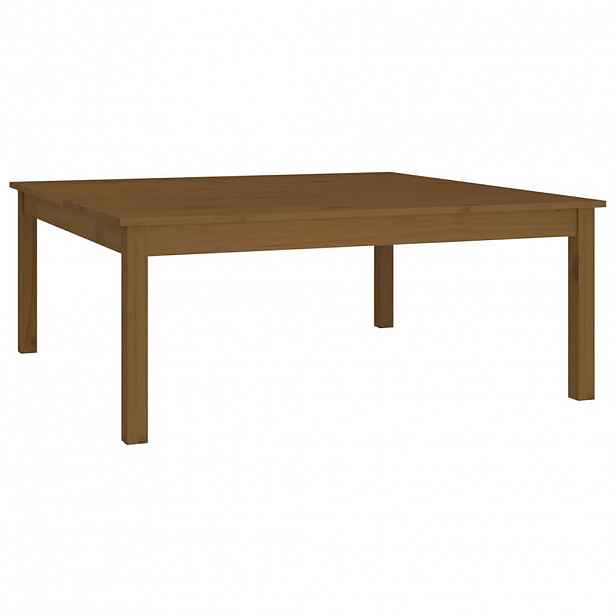 vidaXL Konferenční stolek medově hnědý 100x100x40 cm masivní borovice