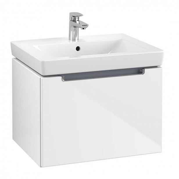 Villeroy & Boch Subway 2.0 - Umyvadlová skříňka, 59x42x45 cm, 1 zásuvka, Glosy White A68710DH