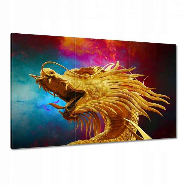 Obrazy 120x80 Zlatý čínský drak
