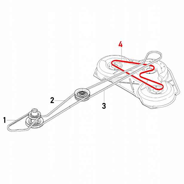 Pásek pro pohon nožů Husqvarna Rider 594978001, agregát 112 cm