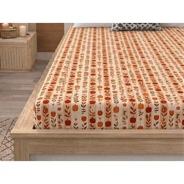 Prostěradlo z mikrovlákna PUMPKIN STRIPES barevné 180x200 cm