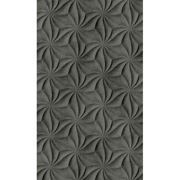Šedá Fototapeta 3D Efekt Geometrické Hvězdy Vinylová 159 cm X 270 cm