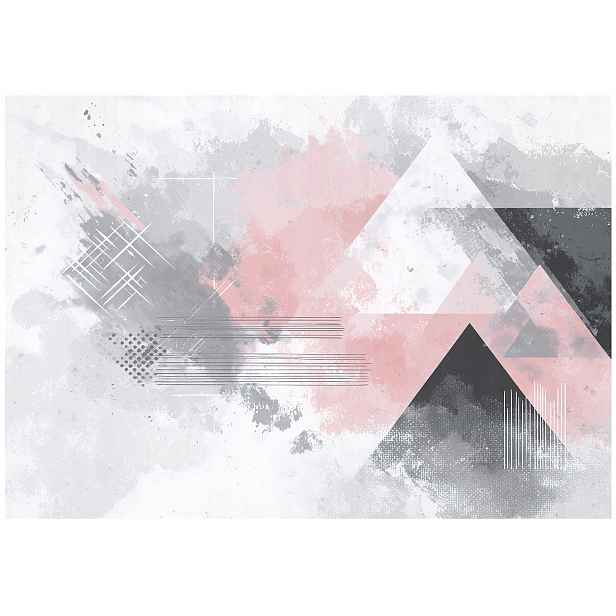 Tapeta Růží Abstrakce Geometrická Tapeta Předsíně Obývacího Pokoje Kanceláře 254x184