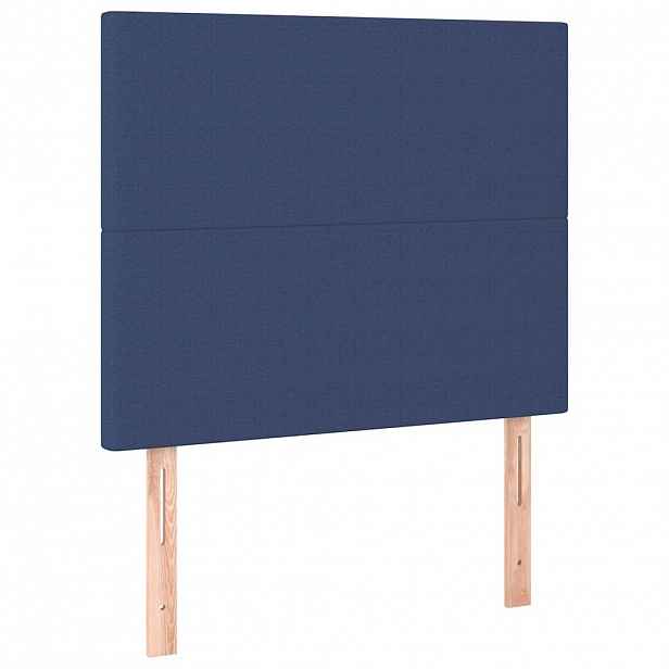 vidaXL Čelo postele modré 100x5x118/128 cm látkové