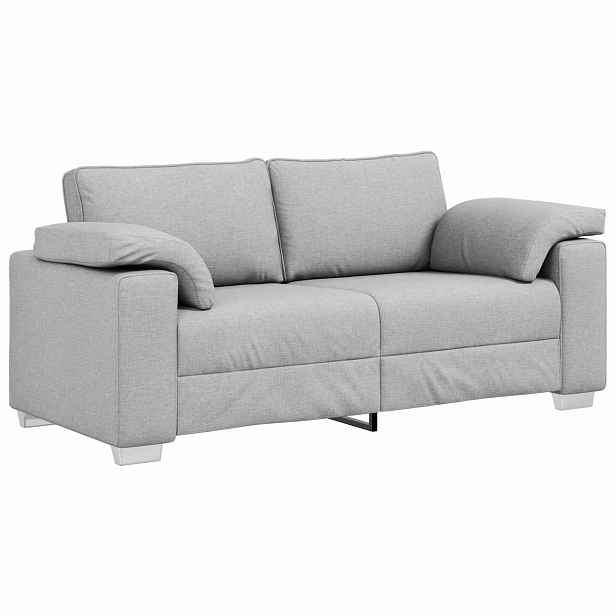 vidaXL Dvojsedačka Oblačno šedá 180 cm textil