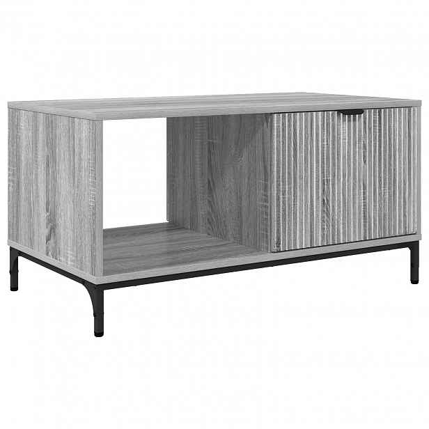 vidaXL Konferenční stolek Šedá Sonoma 90 x 49 x 46 cm Kompozitní dřevo