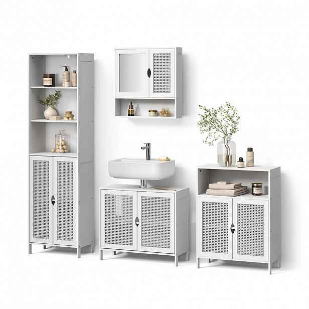 Livinity® KOUPELNOVÝ NÁBYTEK Mincio, Bílá, 4dílná