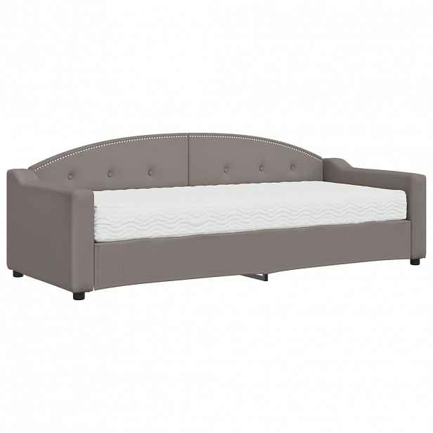 vidaXL Válenda s matrací taupe 80 x 200 cm textil