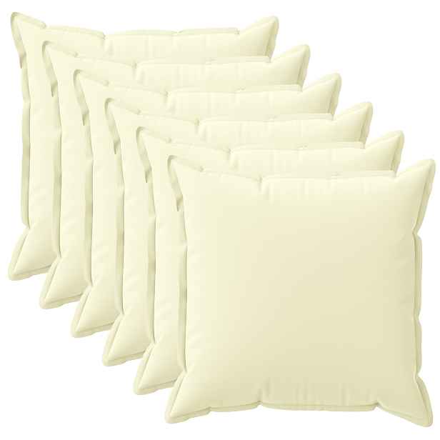 vidaXL Polštář s polštářem HOUTEN 6 ks Krémová Polyester