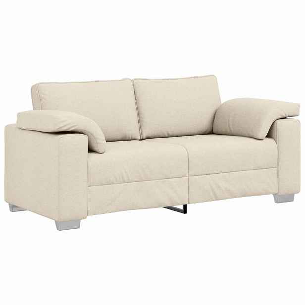 vidaXL Sofa pro dvě osoby Béžová 180 cm Lněná směs