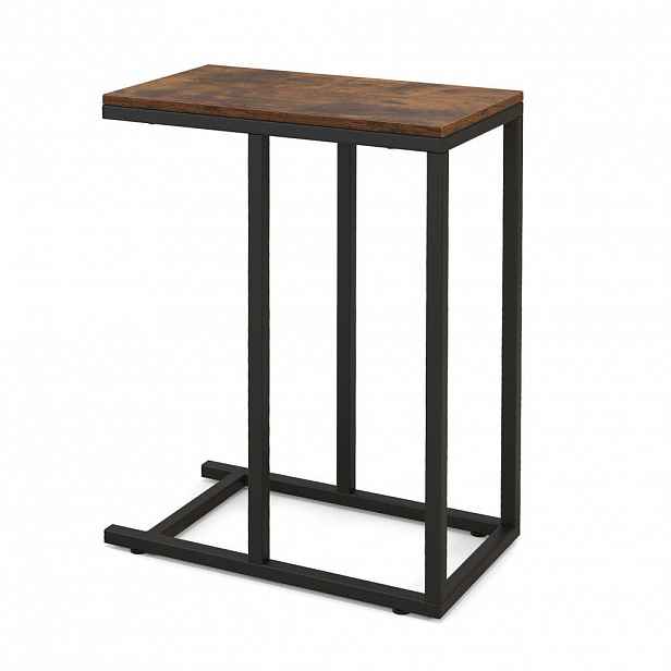 COSTWAY ODKLÁDACÍ STOLEK 64 cm hnědý