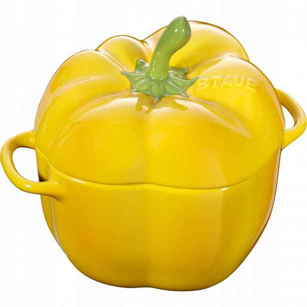 mini cocotte Staub paprika žlutá keramika 450 ml žáruvzdorná mikrovlnná trouba