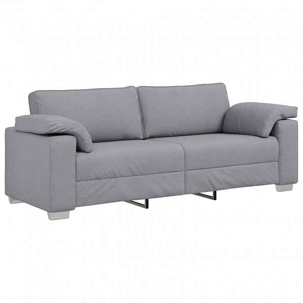 vidaXL 3-místné sofa Světle šedá 220 cm textil