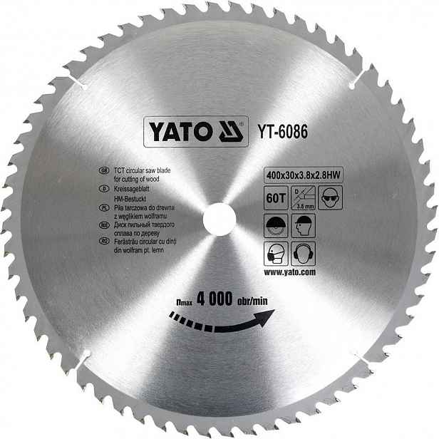 Yato Kotoučová Pila 400X60TX30 MM YT-6086