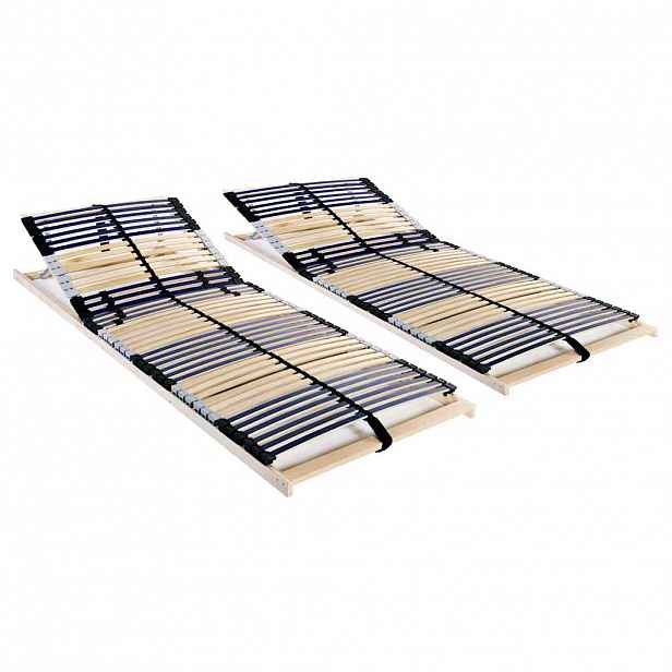 vidaXL Lamelové rošty do postele 2 ks 42 lamel 7 zón 70 x 200 cm