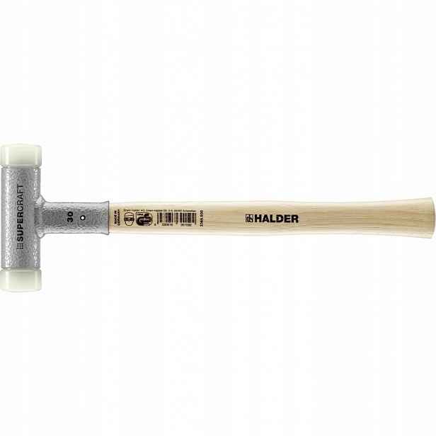 Beztryskové kladivo Halder Supercraft 30 mm Násada Dřevo Hickory 3366.030