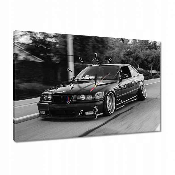 Hodiny 60x40 Bmw 3 Trojka Buma Klasický automobil Daily Car