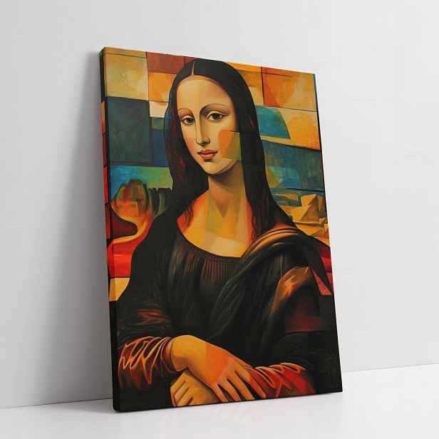 Obraz na plátně Mona Lisa ve stylu Picassa do bytu, pokoje, obýváku 60x80