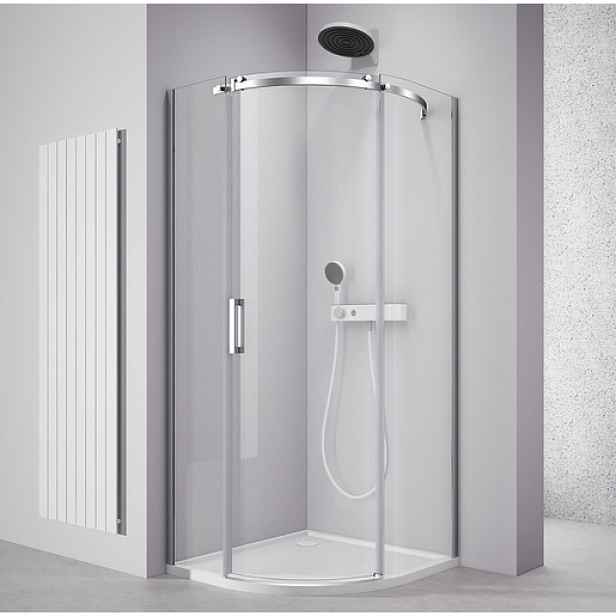Polysan Thron-line sprchový kout čtvrtkruh 90x90 cm tl2690r-5005 TL2690R-5005-SET