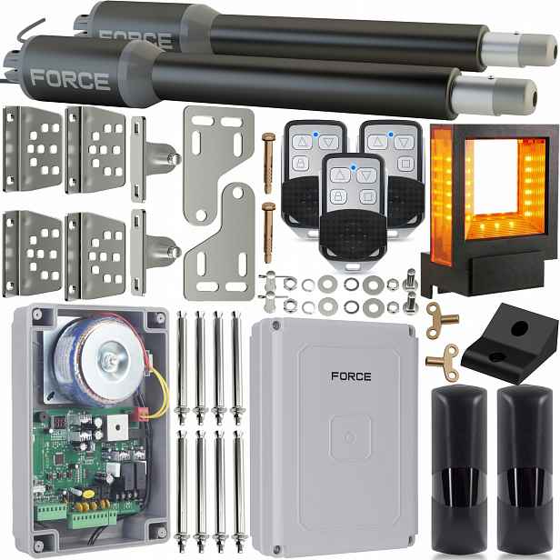 Sada pro dvoukřídlou bránu Force SW200 2x2 m Lampa