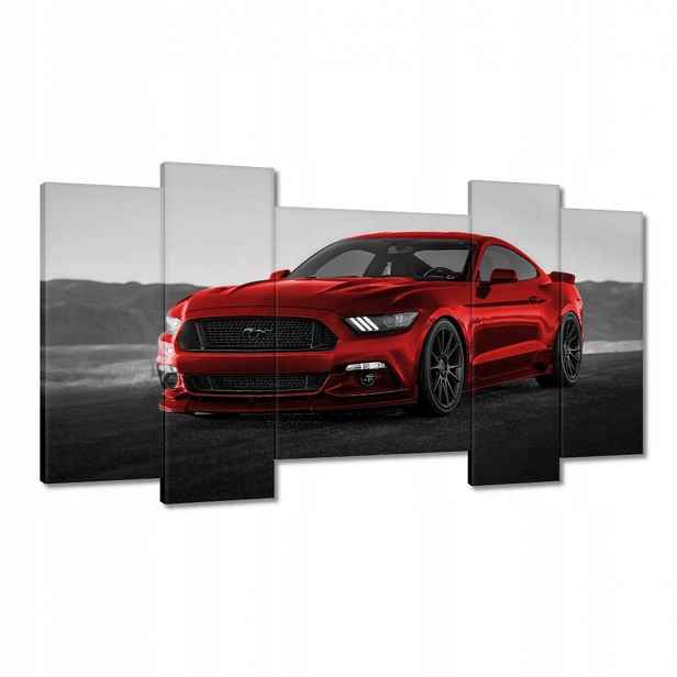 Obrazy 120x65 Červený Ford Mustang Usa