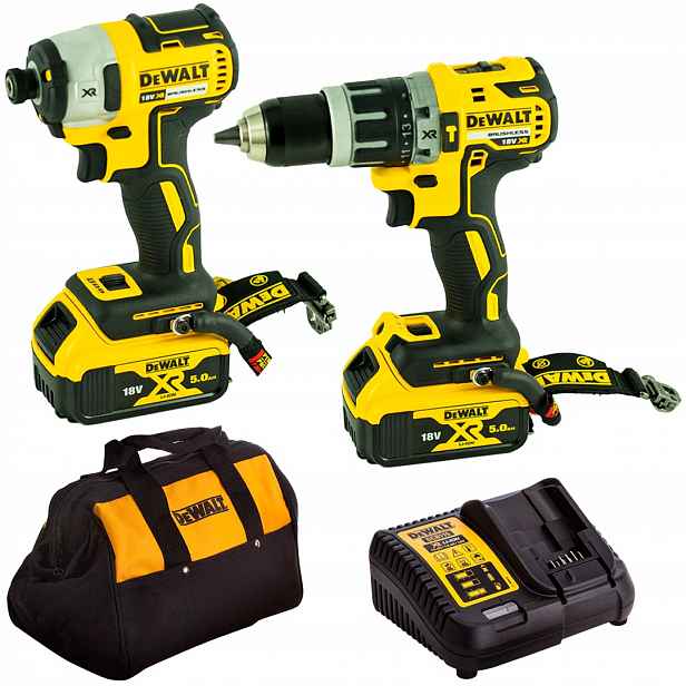Sada 18V 2x5Ah aku šroubovák DCD796+DCF887 DeWALT DCK266P2TLR Lanyard Ready