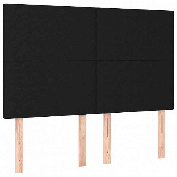 vidaXL Čelo postele černé 144x5x118/128 cm látkové