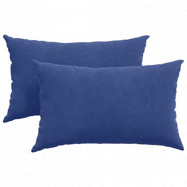 vidaXL Pohovkové polštáře 2 pcs Policová modrá 50 x 30 cm