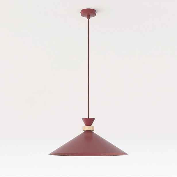 Závěsná lampa Olivo 1-bodová vínová, 140 cm, GX53