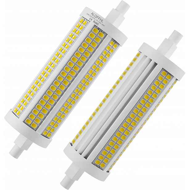 2 Led žárovky R7S 118 mm, 30 W, dvoukoncové světlomety typu J 3000lm 4000K