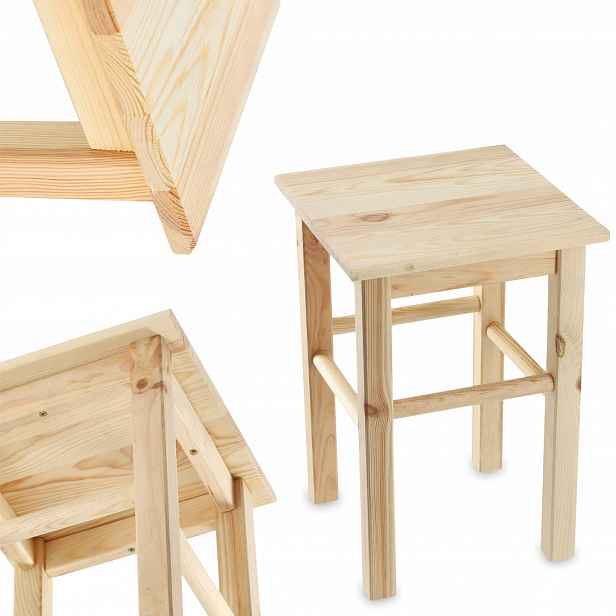 Dřevěná Kuchyňská Stolička 43,5 cm Solidní Borovicová Do Kuchyně
