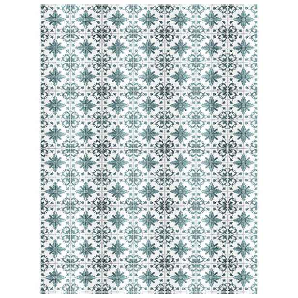 Fototapeta Bílo-tyrkysové květy Hvězdy Geometrický vinyl 184x254 lepidlo