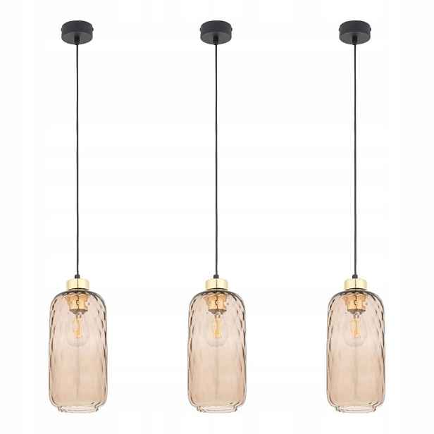 Tk Lighting Sada 3x Závěsné svítidlo Pendel Pescara Černá 1xE27 15W
