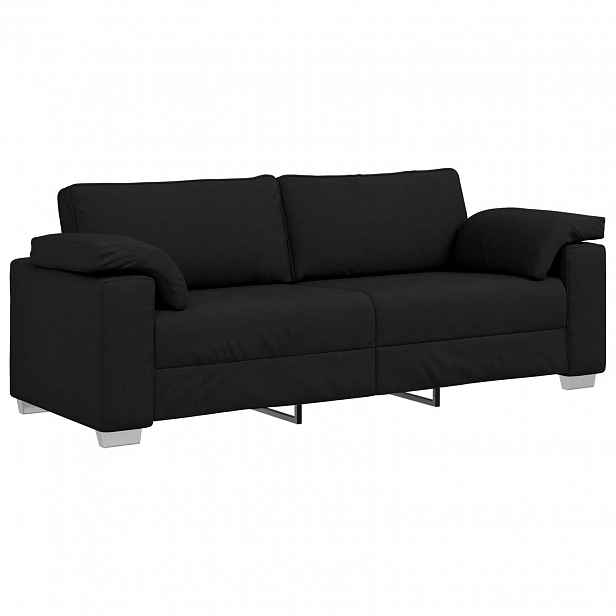 vidaXL 3-místné sofa Černý 220 cm textil