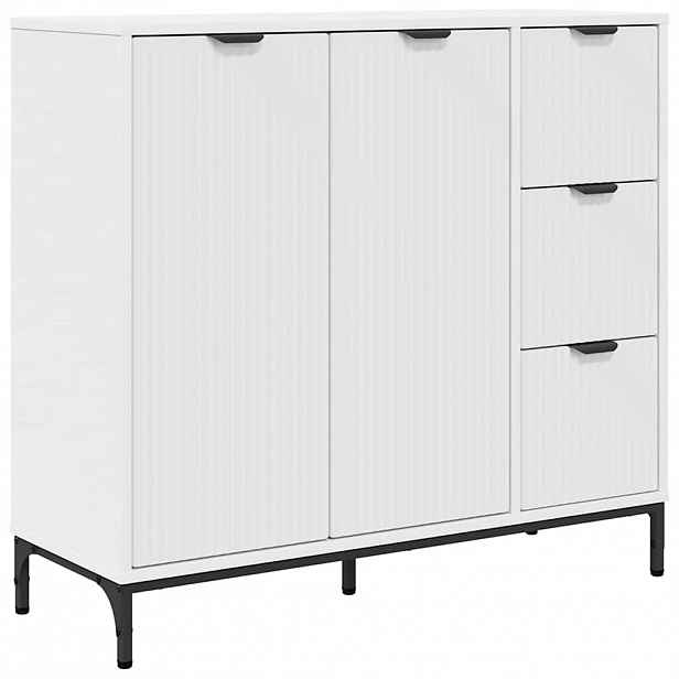 vidaXL Servírovací skříň Bílá 89,5 x 33 x 82 cm Kompozitní dřevo