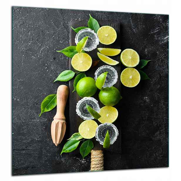 Skleněná Ochranná Deska Panel Lepidlo 60x65 Ovoce