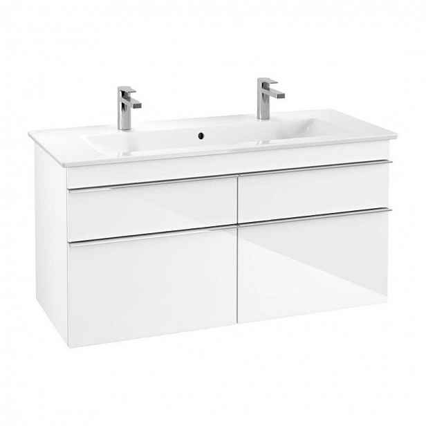 Villeroy & Boch Venticello - Umyvadlová skříňka, 115x59x50 cm, 4 zásuvky, Glosy White A92901DH