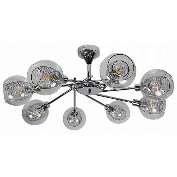 Závěsné svítidlo chrom 8X40W E14 Ozzo Candellux