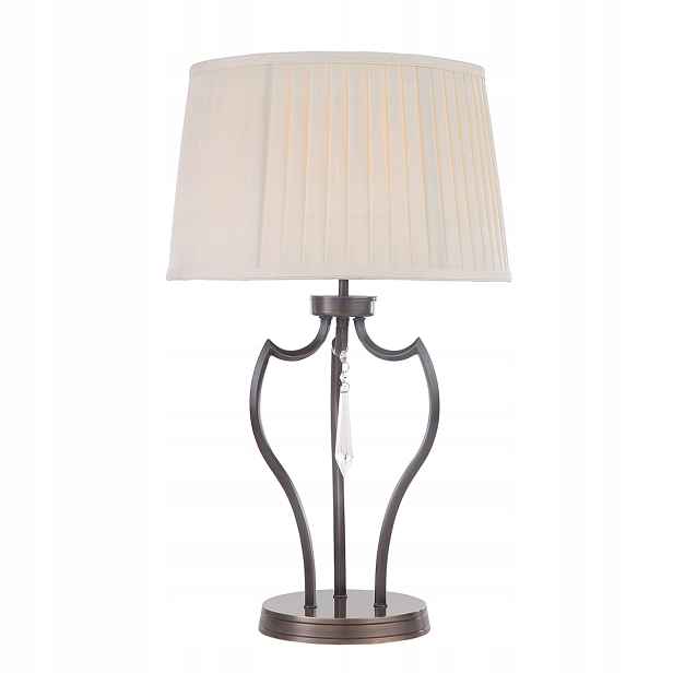Stolní lampa hnědá glamour Pimlico křišťál Elstead 60W E27