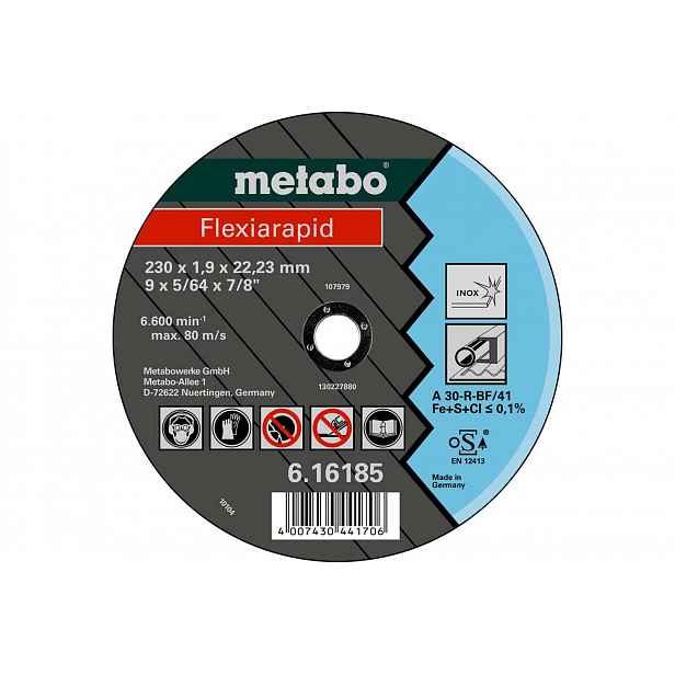 Metabo - Řezný kotouč na nerezovou ocel 115x22,23 mm 616181000