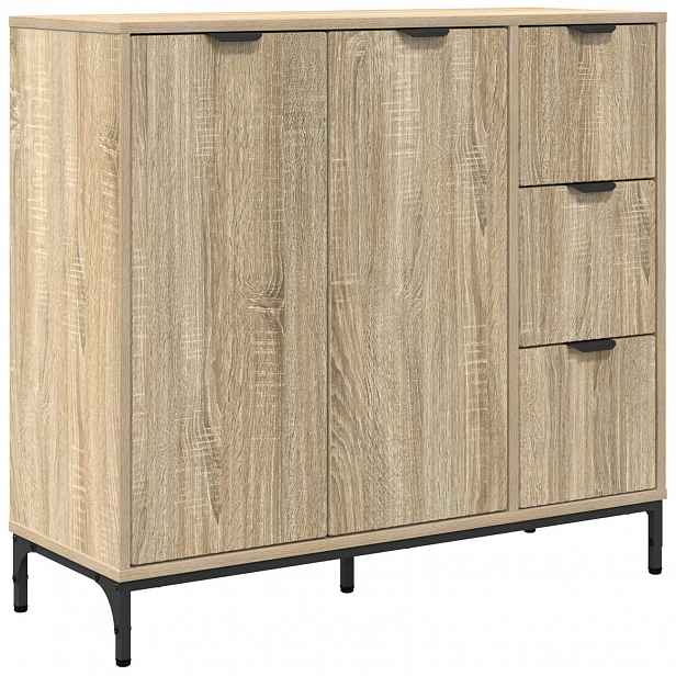 vidaXL Servírovací skříň Sonoma dub 89,5 x 33 x 82 cm Kompozitní dřevo