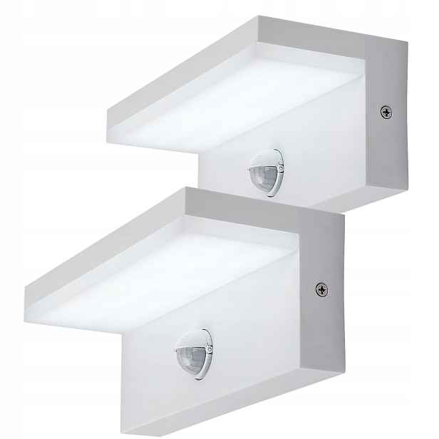Sada 2 x Led venkovní nástěnné svítidlo s moderním bílým senzorem IP5